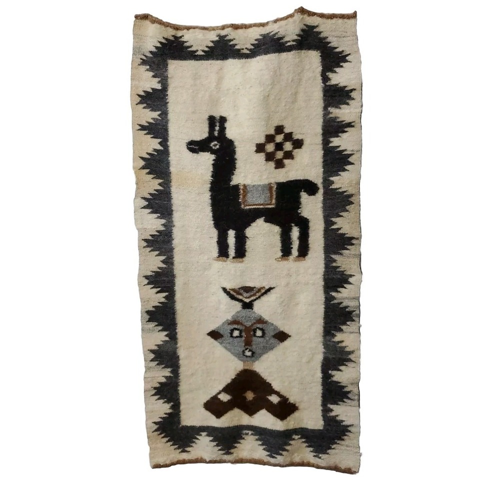 Alpaca Woven 19x38" Decor Runner For Wall/table/couch/ Diy Pillow Cover